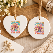 Joshua Tree California Nature Hiking Ceramic Ornament - Material: Heart Ceramic Ornament