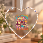 Joshua Tree California Nature Hiking Ceramic Ornament - Material: Heart Glass Ornament