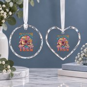 Joshua Tree California Nature Hiking Ceramic Ornament - Material: Heart Glass Ornament