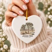 Joshua Tree California Outdoor Adventure Ceramic Ornament - Material: Heart Ceramic Ornament