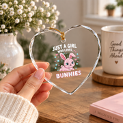 Kawaii Bunny Lover Classic Cute Style Glass Ornament - Material: Heart Glass Ornament