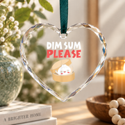 Kawaii Chinese Food Dim Sum Inspired Glass Ornament - Material: Heart Glass Ornament