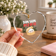 Kawaii Chinese Food Dim Sum Inspired Glass Ornament - Material: Heart Glass Ornament