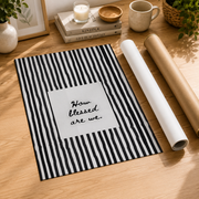 Kiloa Christian Wall Art Bible Verse Print: How Blessed Are We Black Striped Scripture Art Print, Hand Drawn Modern Faith Decor #112, 8x12 UNFRAMED - Format: Rolled Canvas