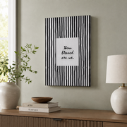 Kiloa Christian Wall Art Bible Verse Print: How Blessed Are We Black Striped Scripture Art Print, Hand Drawn Modern Faith Decor #112, 8x12 UNFRAMED - Format: Stretched Canvas
