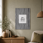 Kiloa Christian Wall Art Bible Verse Print: How Blessed Are We Black Striped Scripture Art Print, Hand Drawn Modern Faith Decor #112, 8x12 UNFRAMED - Format: Unframed Paper Poster