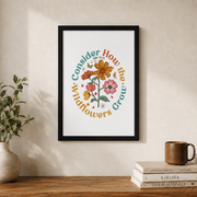 Kiloa Consider how the wildflowers grow Wall Art| Luke Christian Bible Verse Poster, Physical Poster, Free Delivery, Scripture Poster, 16x24 UNFRAMED - Format: Black Framed Poster