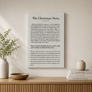Kna Prints - 1 Pc Poster The Story Of Christmas Scripture Wall Art Holiday Hosting Decor Christmas Prints Bible Verse Wall Art Christian Prints Apartment Decor, UNFRAMED-16x24 - Format: Stretched Canvas