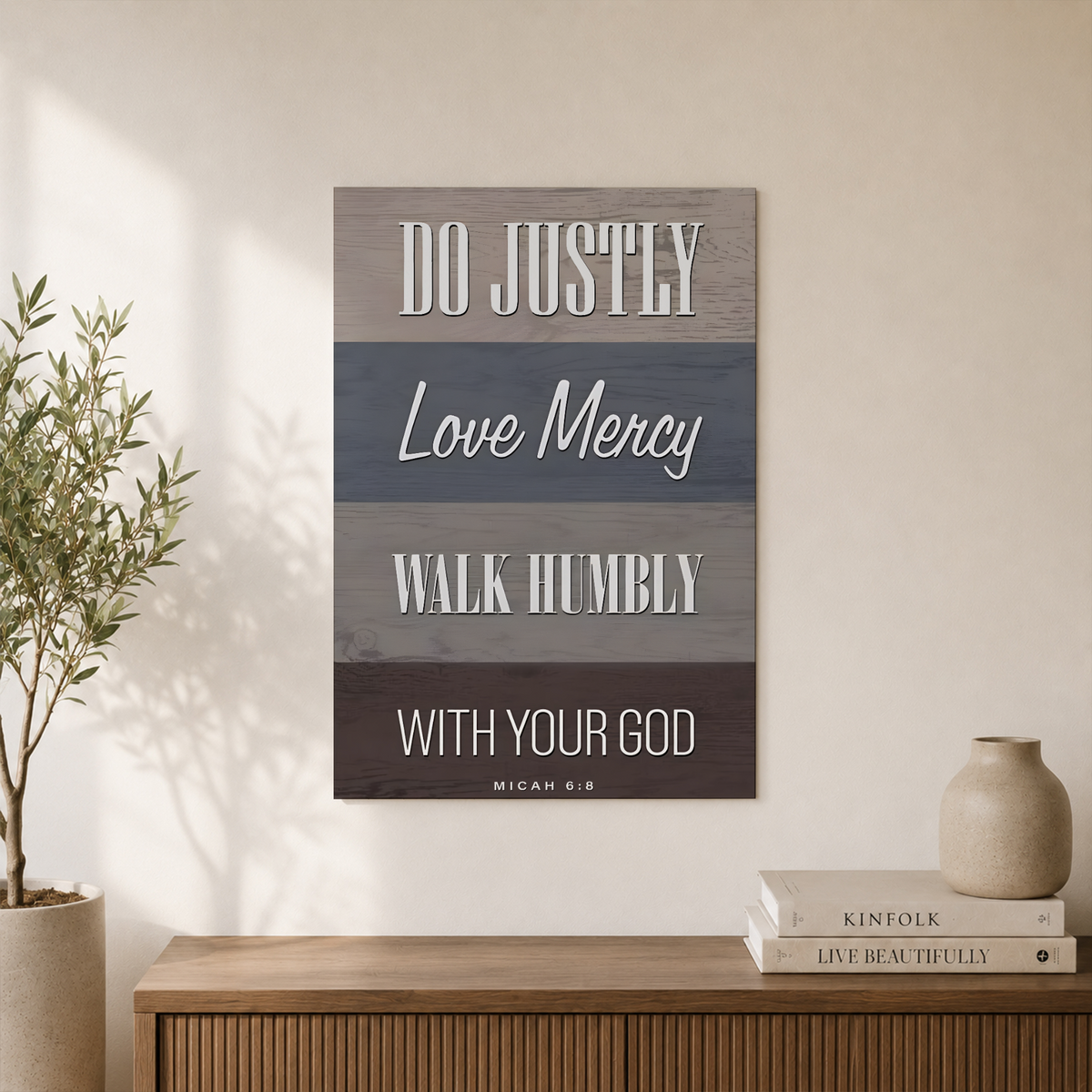 Kna Prints - Bible Verse Do Justly Love Mercy Walk Humbly Micah 68 Graphic Prints W For Home Decor, Living Room, Bedroom, Office, UNFRAMED-12x18 - Format: Unframed Paper Poster
