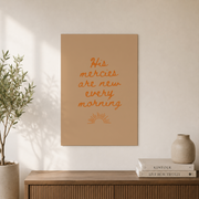 Kna Prints - His Mercies Are New Every Morning Sun Scripture Wall Art Christian Wall Art Bible Verse Art Christian Themed Minimalist Christian Wall Art Unframed Poster, UNFRAMED-12x18 - Format: Unframed Paper Poster