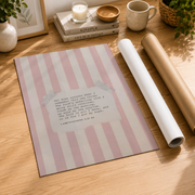 Lamentations 3 Christian Wall Art, Pink Striped Nursery Scripture Poster - Format: Rolled Canvas