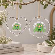 Leprechaun Beer St Patrick's Day Glass Ornament - Material: Heart Glass Ornament