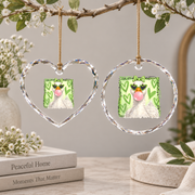 Lucky Goose Coquette Bow Holiday Gift Decoration Glass Ornament - Material: Heart Glass Ornament