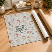 Luke 12:27 Consider The Wildflowers Christian Nursery Wall Art Poster - Format: Rolled Canvas