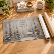 Luke 2:14 Christmas Christian Wall Art, Winter Wonderland Scripture Poster - Format: Rolled Canvas