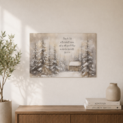 Luke 2:14 Christmas Christian Wall Art, Winter Wonderland Scripture Poster - Format: Unframed Paper Poster