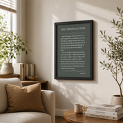 Luke 2 Christmas Story Christian Wall Art, Festive Scripture Poster - Format: Black Framed Poster