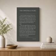 Luke 2 Christmas Story Christian Wall Art, Festive Scripture Poster - Format: Stretched Canvas