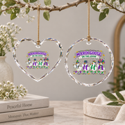 Mardi Goose Coquette Bow Festival Gift Decoration Glass Ornament - Material: Heart Glass Ornament