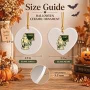 Math Teacher Skeleton Ornament with Equation Inspired Design Glass Ornament - Material: Heart Ceramic Ornament