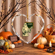 Math Teacher Skeleton Ornament with Equation Inspired Design Glass Ornament - Material: Heart Glass Ornament