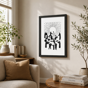 Matthew 25:35 Christian Wall Art, Feeding The Hungry Scripture Poster - Format: Black Framed Poster