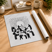 Matthew 25:35 Christian Wall Art, Feeding The Hungry Scripture Poster - Format: Rolled Canvas