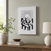 Matthew 25:35 Christian Wall Art, Feeding The Hungry Scripture Poster - Format: Stretched Canvas