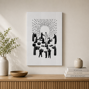 Matthew 25:35 Christian Wall Art, Feeding The Hungry Scripture Poster - Format: Stretched Canvas