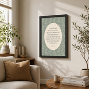 Matthew 6:34 Christian Wall Art, Botanical Bible Verse Poster - Format: Black Framed Poster