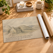 Matthew 7:25 Christian Wall Art, Mountain Faith Bible Verse Poster - Format: Rolled Canvas