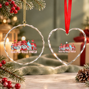 Meals On Wheels Worker Christmas Gnome Glass Ornament - Material: Heart Glass Ornament