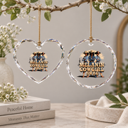 Melanin Cowgirl Black History Style Glass Ornament - Material: Heart Glass Ornament