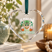 Men's St Patrick's Day Beer Gift Glass Ornament - Material: Heart Glass Ornament