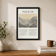 Miluva Psalm 138 Bible Verses Wall Decor - Soulful Sanctuary For Home, Bedroom, Kitchen & Living Room - Christian Inspirational Posters Ideal Gift ,Decor For Living Room Bedroom, 24x36 UNFRAMED - Format: Black Framed Poster