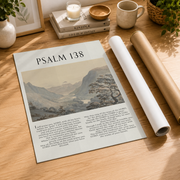 Miluva Psalm 138 Bible Verses Wall Decor - Soulful Sanctuary For Home, Bedroom, Kitchen & Living Room - Christian Inspirational Posters Ideal Gift ,Decor For Living Room Bedroom, 24x36 UNFRAMED - Format: Rolled Canvas