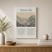 Miluva Psalm 138 Bible Verses Wall Decor - Soulful Sanctuary For Home, Bedroom, Kitchen & Living Room - Christian Inspirational Posters Ideal Gift ,Decor For Living Room Bedroom, 24x36 UNFRAMED - Format: Stretched Canvas