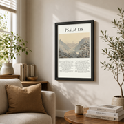 Miluva Psalm 138 Bible Verses Wall Decor - Soulful Sanctuary For Home, Bedroom, Kitchen & Living Room - Christian Inspirational Posters Ideal Gift ,Decor For Living Room Bedroom, 24x36 UNFRAMED - Format: Black Framed Poster