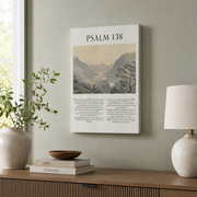 Miluva Psalm 138 Bible Verses Wall Decor - Soulful Sanctuary For Home, Bedroom, Kitchen & Living Room - Christian Inspirational Posters Ideal Gift ,Decor For Living Room Bedroom, 24x36 UNFRAMED - Format: Stretched Canvas
