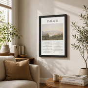 Miluva Psalm 91 Bible Verse Wall Art Poster - Decorate Your Hallway, Living Room, And Offices With Inspirational Scripture Artwork ,Decor For Living Room Bedroom, 24x36 UNFRAMED - Format: Black Framed Poster