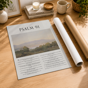 Miluva Psalm 91 Bible Verse Wall Art Poster - Decorate Your Hallway, Living Room, And Offices With Inspirational Scripture Artwork ,Decor For Living Room Bedroom, 24x36 UNFRAMED - Format: Rolled Canvas