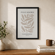 Minimal Botanical Christian Wall Art Set, Scripture Bible Verse Prints - Format: Black Framed Poster