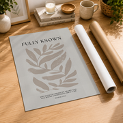 Minimal Botanical Christian Wall Art Set, Scripture Bible Verse Prints - Format: Rolled Canvas