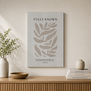 Minimal Botanical Christian Wall Art Set, Scripture Bible Verse Prints - Format: Stretched Canvas