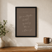 Minimal Christian Bedroom Wall Art Set, Neutral Bible Verse Prints - Format: Black Framed Poster