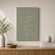 Minimal Christian Scripture Wall Art Set, Neutral Bedroom Faith Prints - Format: Stretched Canvas