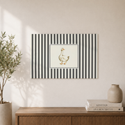 Minimalist Black White Goose Wall Art Horizontal Poster Modern Illustration Living Room Decor UNFRAMED - Format: Unframed Paper Poster