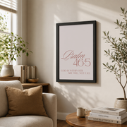 Minimalist Christian Girl Room Wall Art Set, Neutral Bible Verse Prints - Format: Black Framed Poster