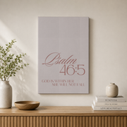 Minimalist Christian Girl Room Wall Art Set, Neutral Bible Verse Prints - Format: Stretched Canvas