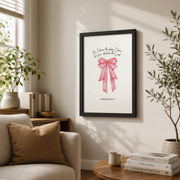 Modroom Christian Coquette Pink Bow Bible Verse Pink Bow With Scripture Jeremiah 29:11 For I Know The Plans I Have For You, Modern Wall Art Decor, 12x18 UNFRAMED - Format: Black Framed Poster